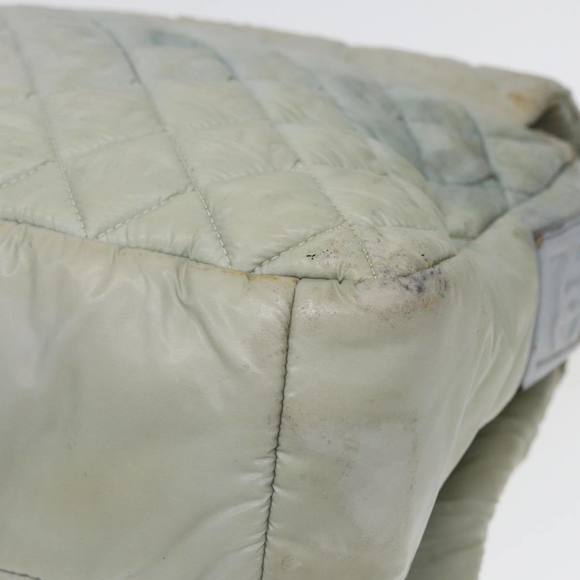 CHANEL Small Messenger Cococoon Shoulder Bag Nylon Gray Silver CC Auth bs17253 - Picture 12 of 16